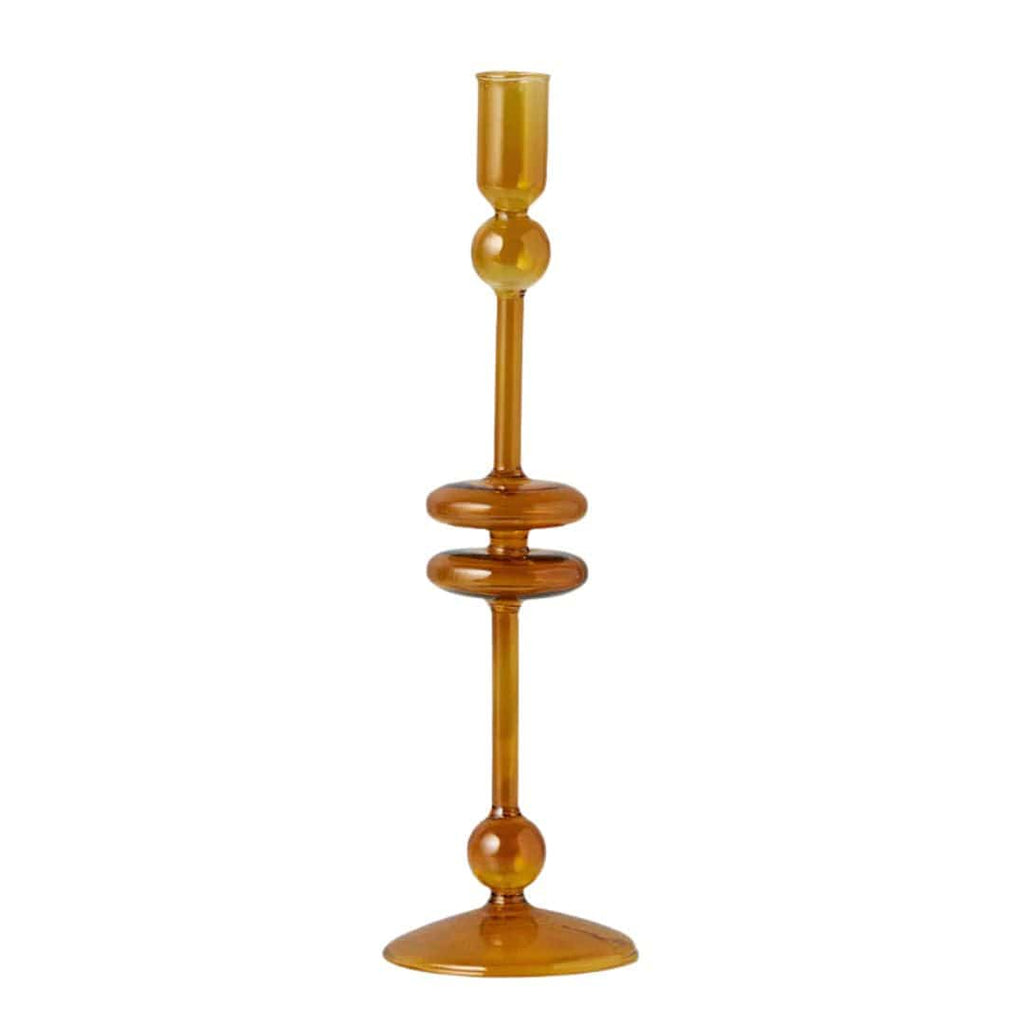 Amber Large Glass Candlestick etúHOME Modern Nomad Home decor store Denver CO Colorado