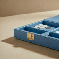 Leather Backgammon Set (Blue)