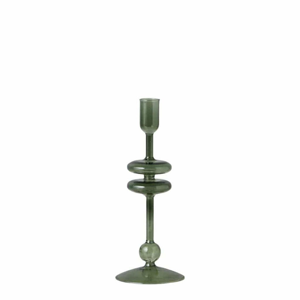 Emerald Small Glass Candlestick etúHOME Modern Nomad Home decor store Denver CO Colorado