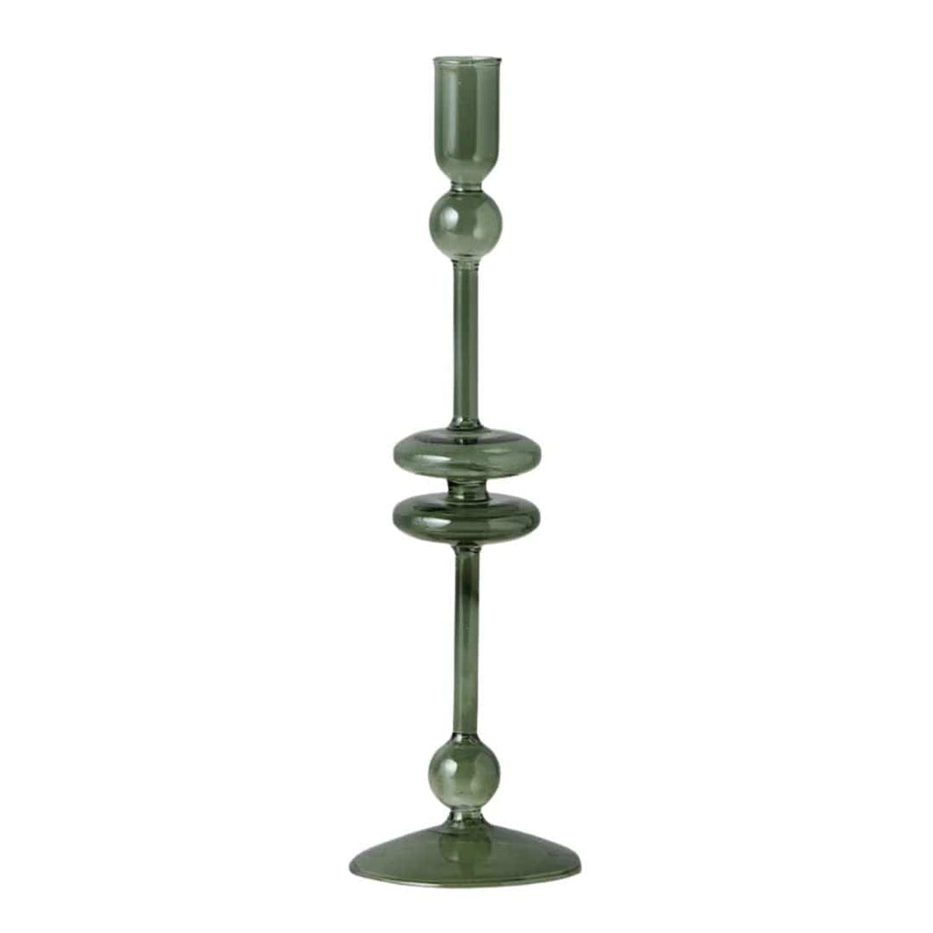 Emerald Small Glass Candlestick etúHOME Modern Nomad Home decor store Denver CO Colorado