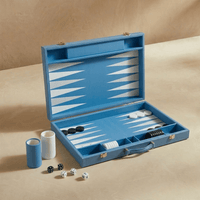 Leather Backgammon Set (Blue)