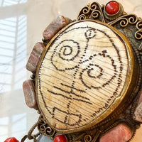 Carved Bone Statement Ring