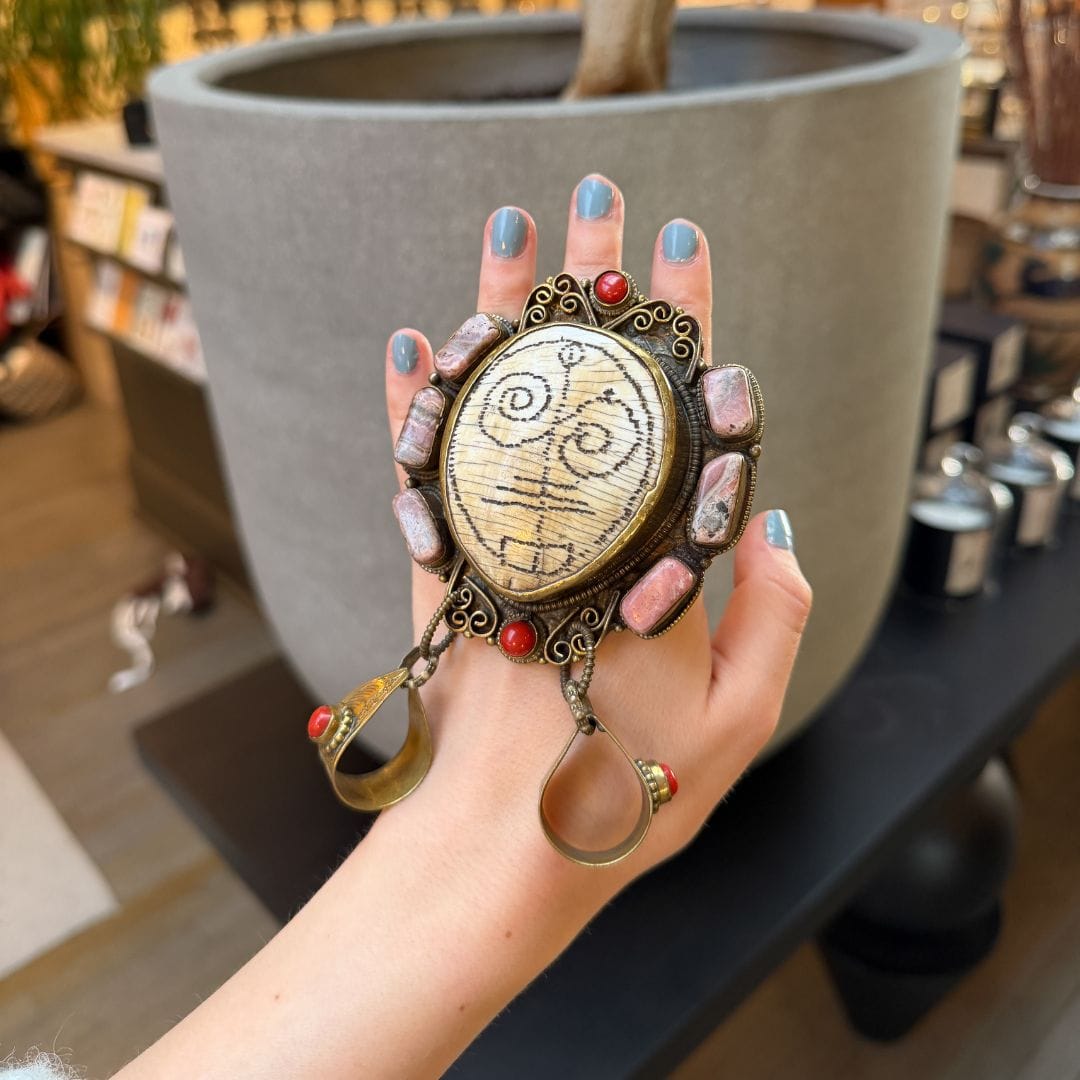 Carved Bone Statement Ring