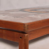 Image features a very close look at the corner of a 1970's Vintage Ox Art Coffee Table