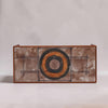 Image features the top of a 1970's Vintage Ox Art Coffee Table with a geometric design.