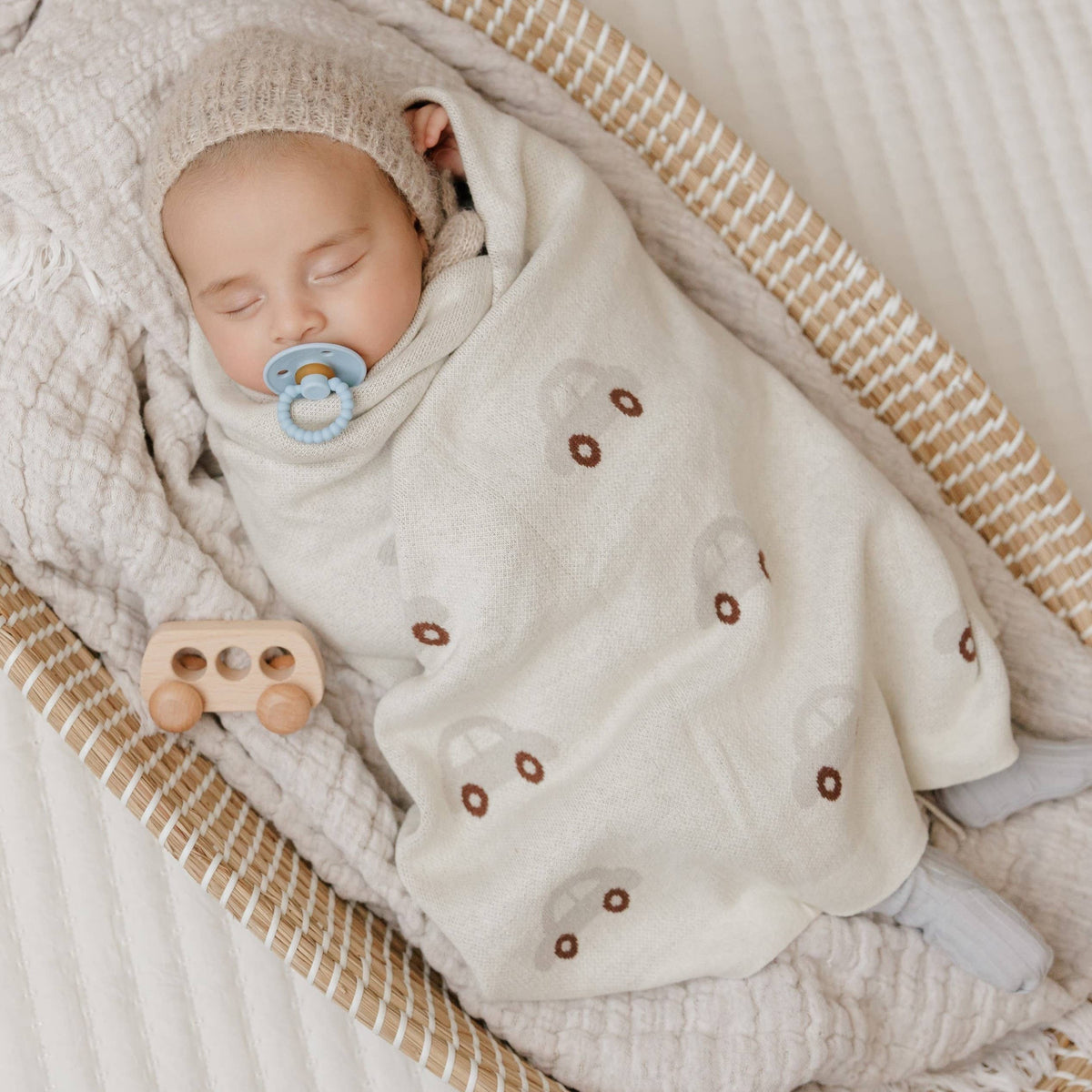 Cotton Swaddle Baby Blanket (Cars)