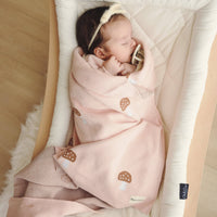 Cotton Swaddle Baby Blanket (Mushroom)
