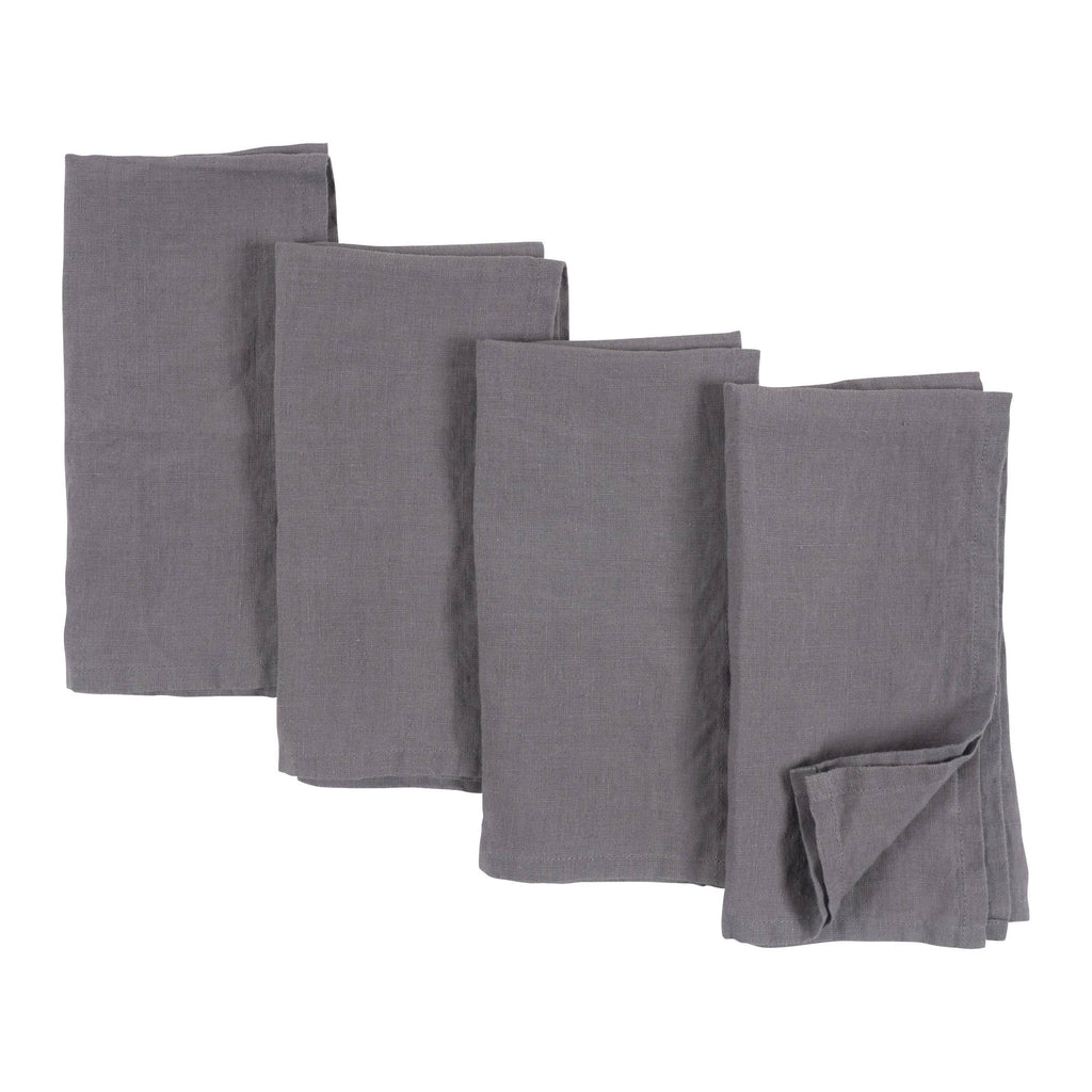 Verona 100%  Stone Washed Linen Napkins-Set Of 4, 20" x 20" KAF Home Modern Nomad Home decor store Denver CO Colorado