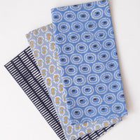 Tangier Indigo Block Printed Napkins - set of 4