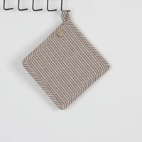 Brown Seersucker Pot Holder