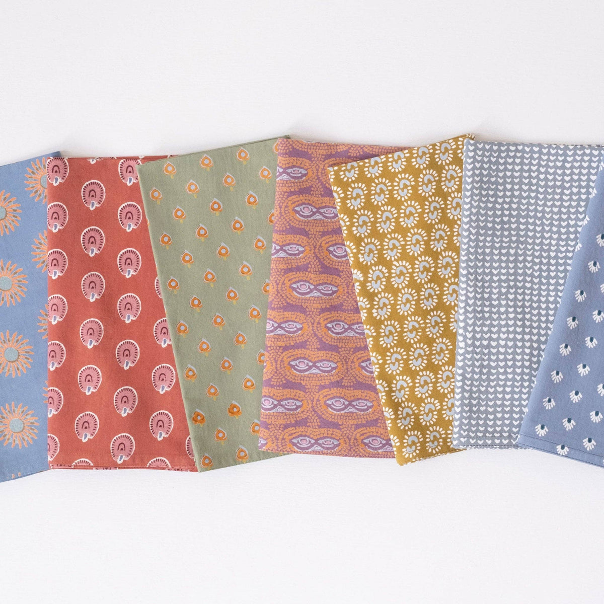 Sunburst Dark Honey Block Printed Napkins (Set of 4)
