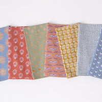 Sunburst Dark Honey Block Printed Napkins (Set of 4)
