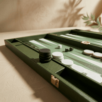 Leather Backgammon Set (Green)