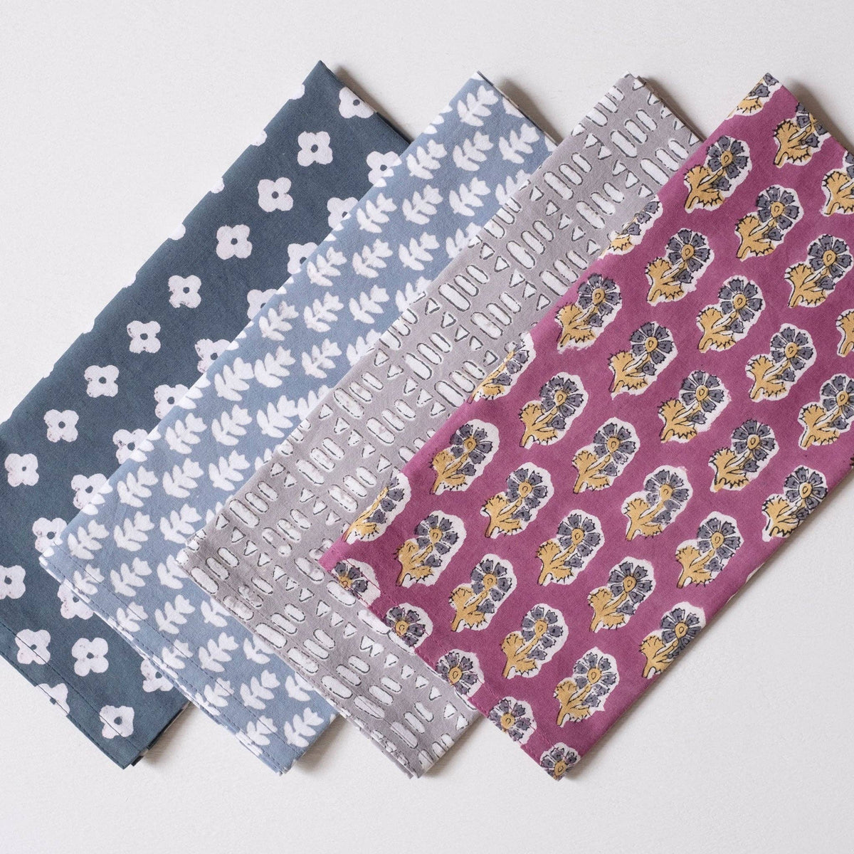 Malin Jewel Block Printed Napkins (Set of 4)