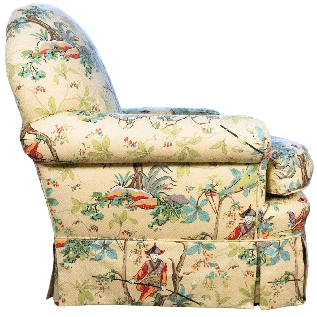 Armchair with Asian-inspired print, item 41.
