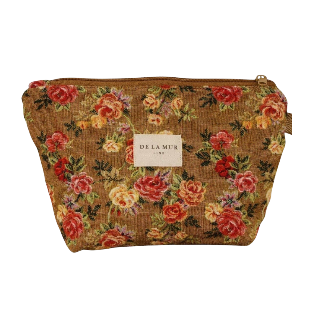 Floral Jacquard Makeup Bag (Large)