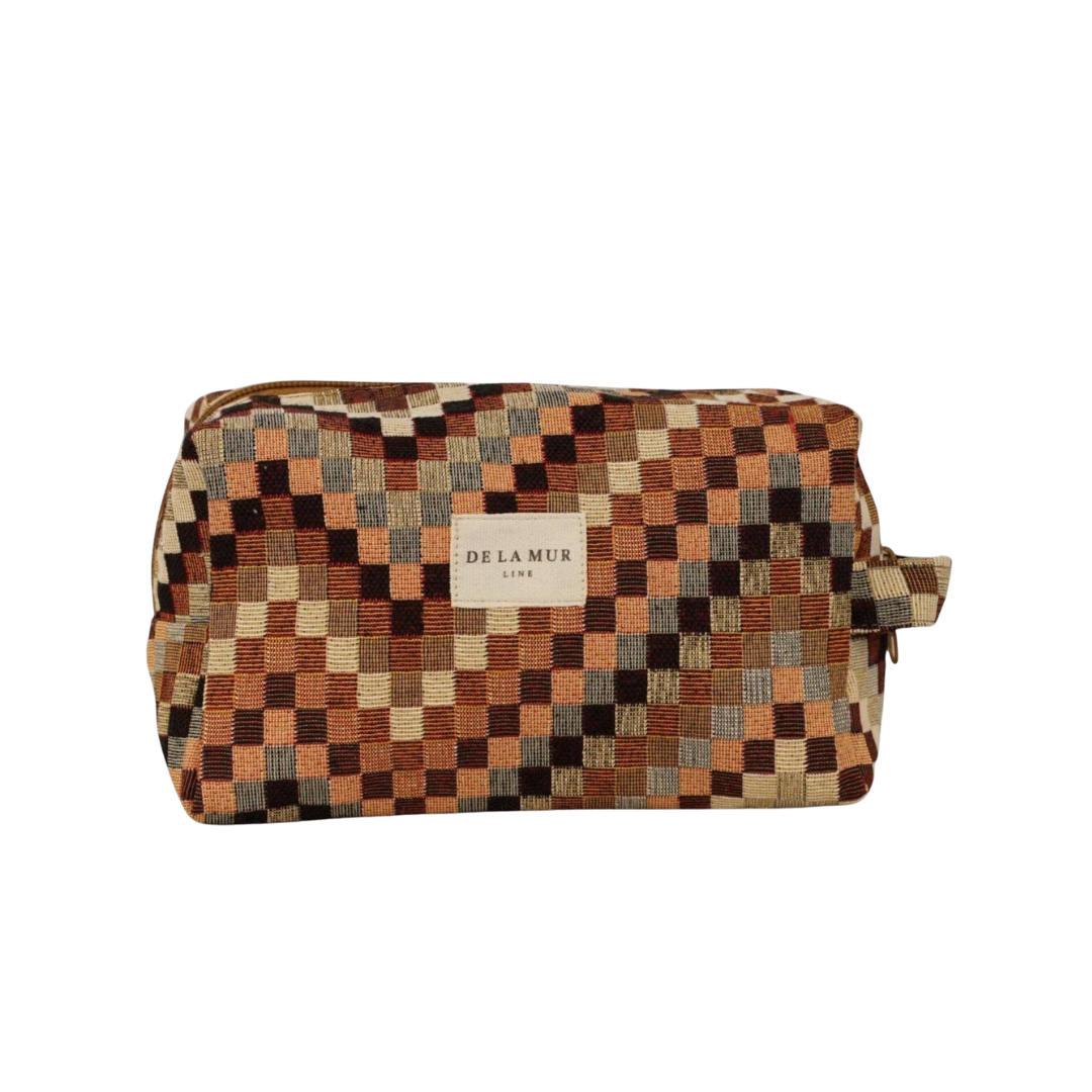 Zigzag Jacquard Makeup Bag (Squared)