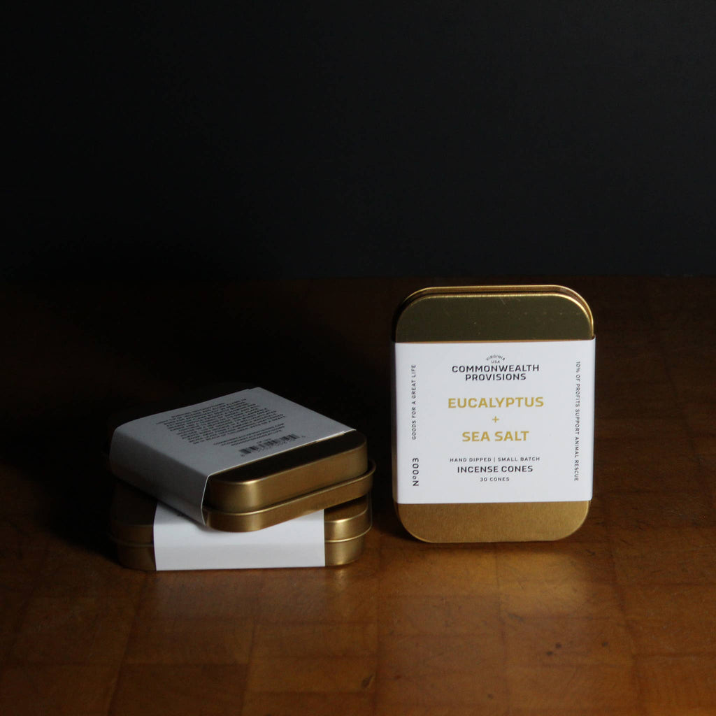 Incense Cones - Eucalyptus + Sea Salt Commonwealth Provisions Modern Nomad Home decor store Denver CO Colorado