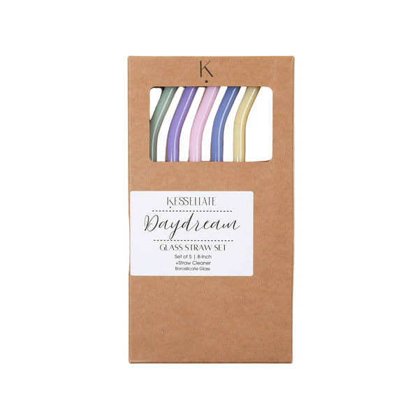 Bent Glass Straw Set x Daydream kessellate Modern Nomad Home decor store Denver CO Colorado