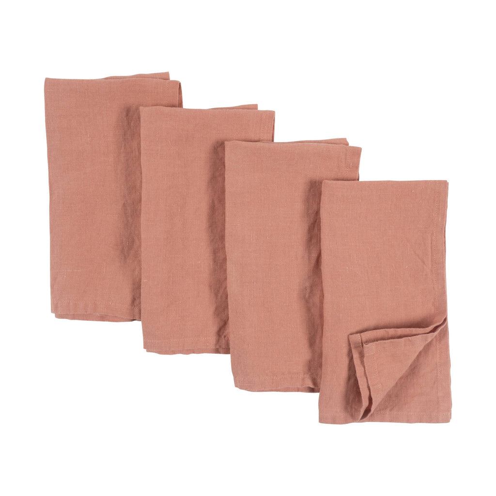 Verona 100%  Stone Washed Linen Napkins-Set Of 4, 20" x 20" KAF Home Modern Nomad Home decor store Denver CO Colorado