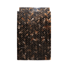 Dark brown herringbone pattern.