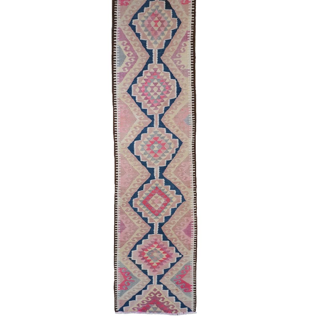 Pink & Navy Turkish Runner