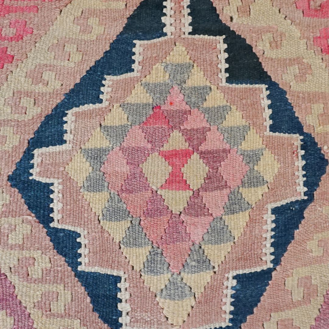 Pink & Navy Turkish Runner