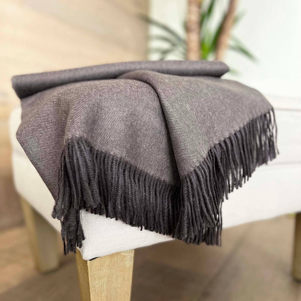 Baby Alpaca Throw - Truffle Shupaca Alpaca Modern Nomad Home decor store Denver CO Colorado