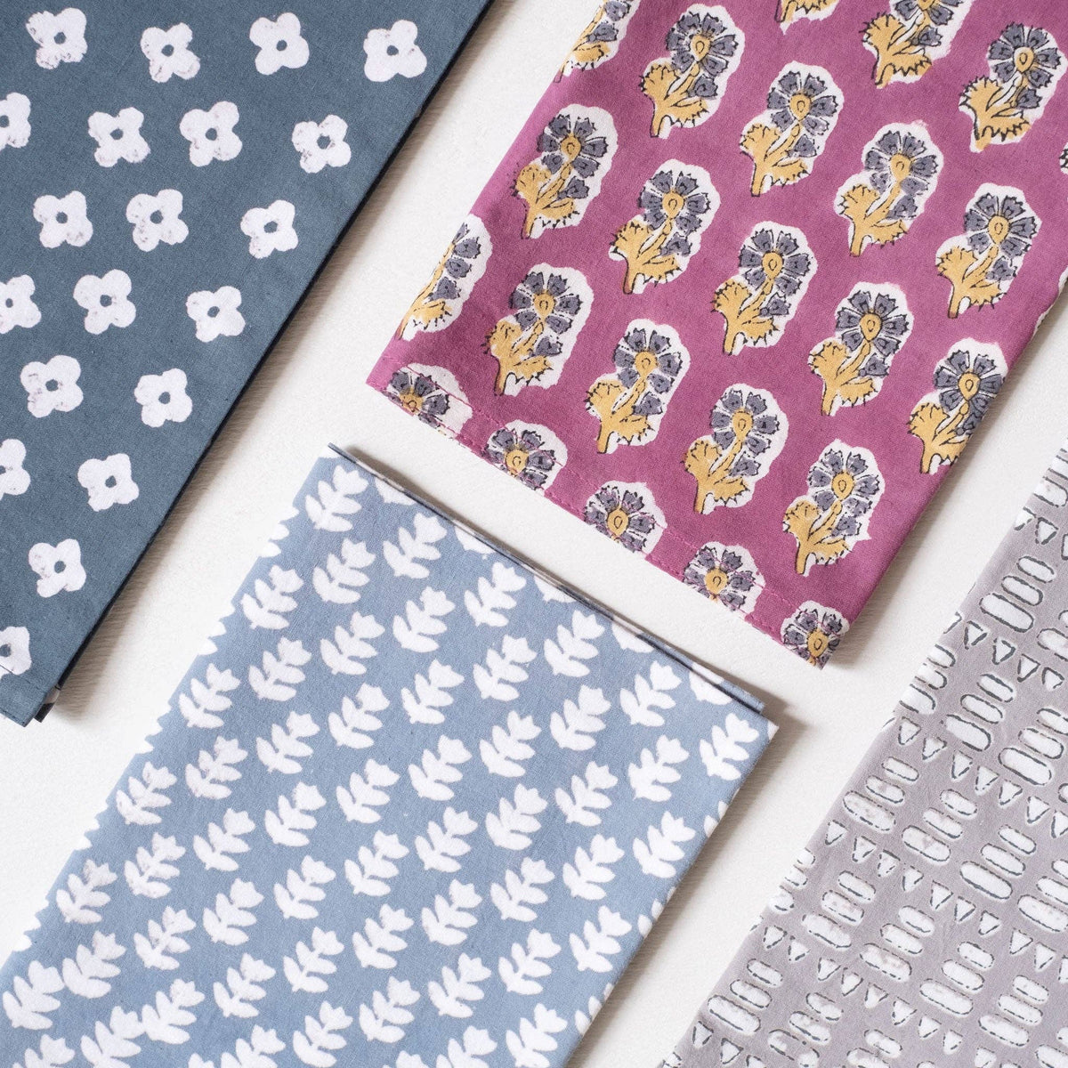 Malin Jewel Block Printed Napkins (Set of 4)