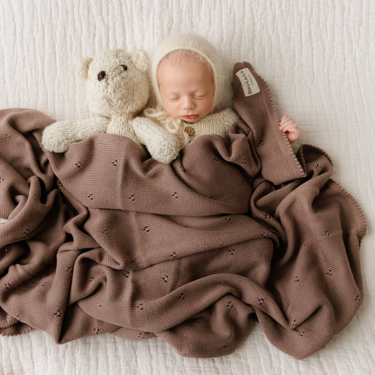 Organic Cotton Pointelle Baby Blanket