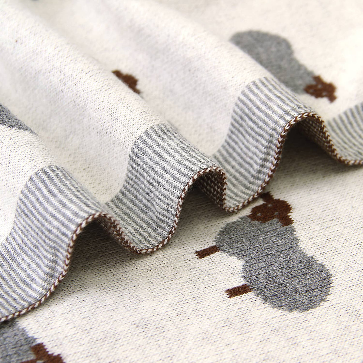 Cotton Swaddle Baby Blanket (Sheep)