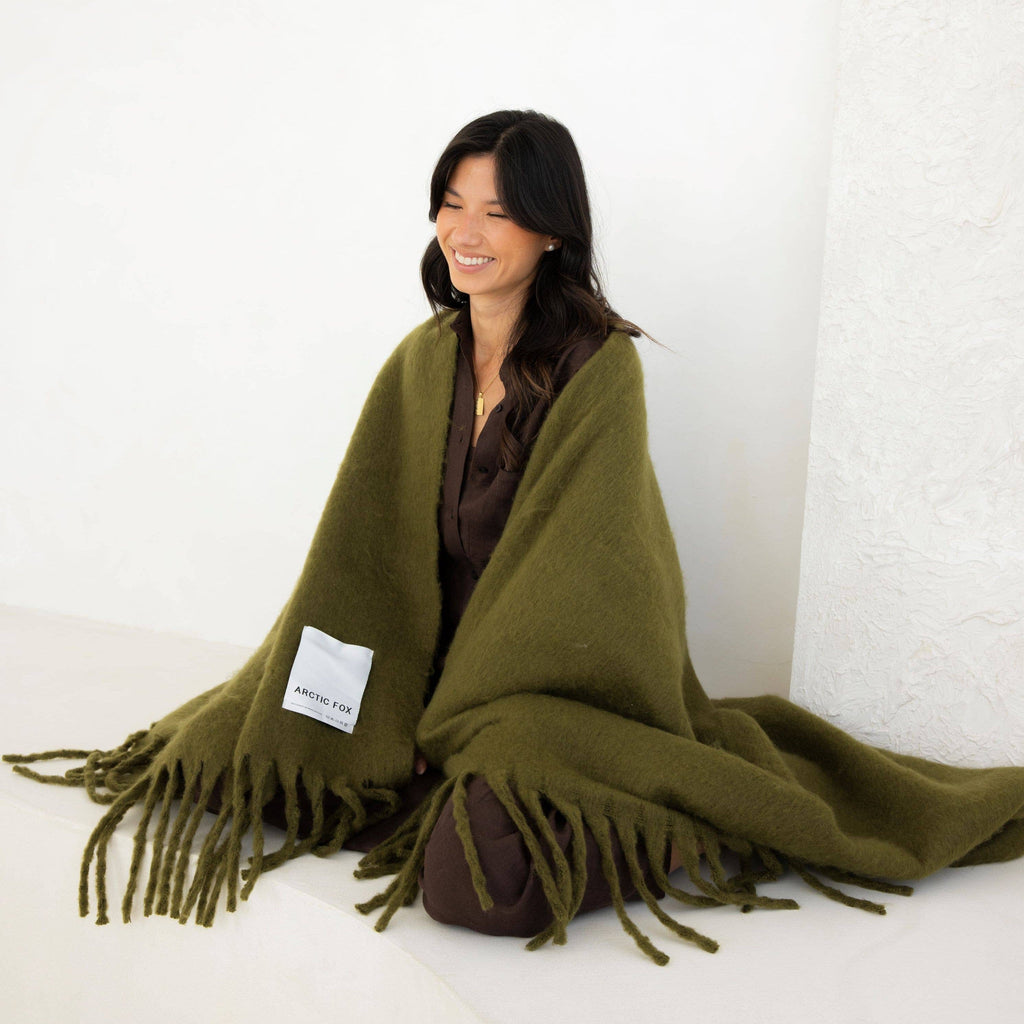 The Reykjavik Throw - 100% Recycled - Sea Kelp - FW25 Arctic Fox & Co. - North America Modern Nomad Home decor store Denver CO Colorado
