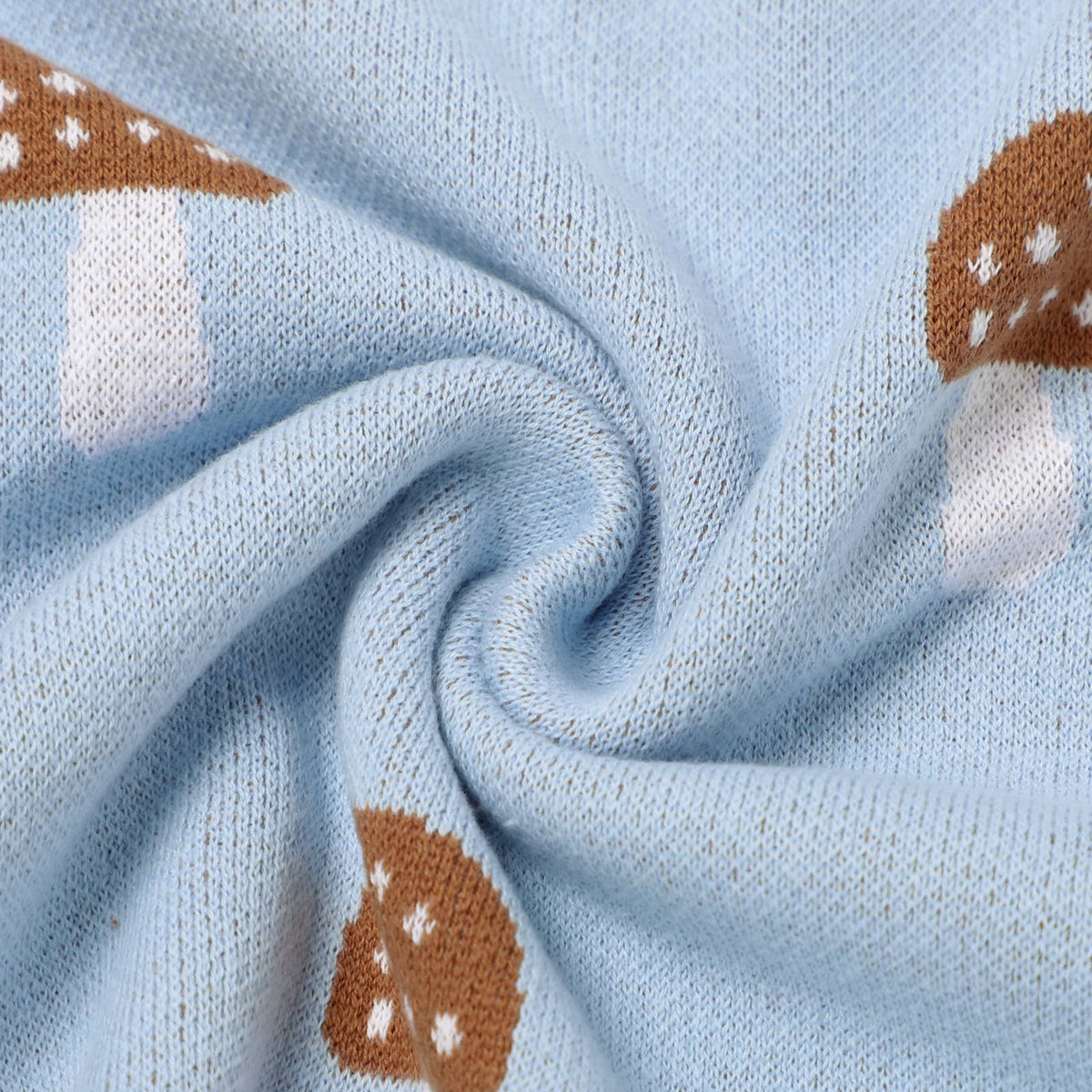 Cotton Swaddle Baby Blanket (Mushroom)