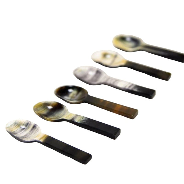 Bourgeon salt spoons (set of 6), marbled rivêt - L'Indochineur Modern Nomad Home decor store Denver CO Colorado