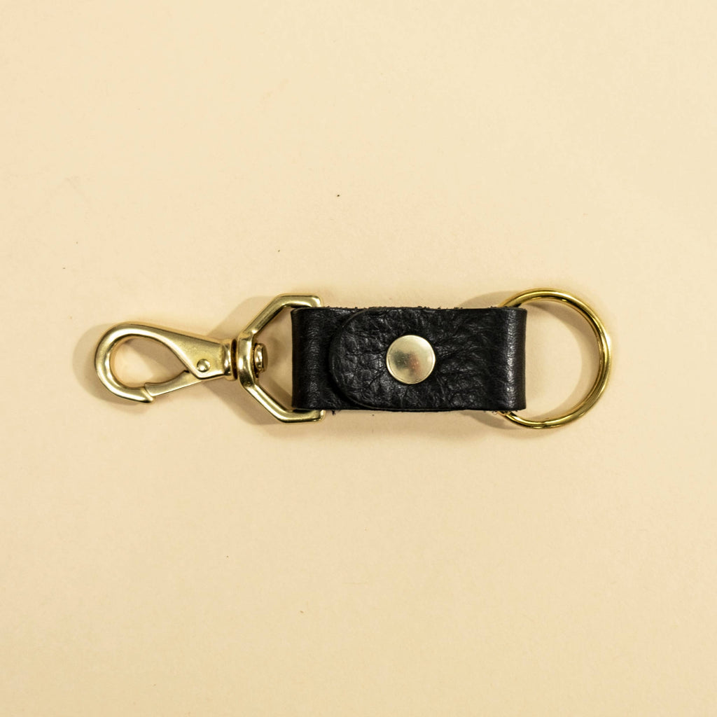 Keychain - Black Leather Primecut Modern Nomad Home decor store Denver CO Colorado