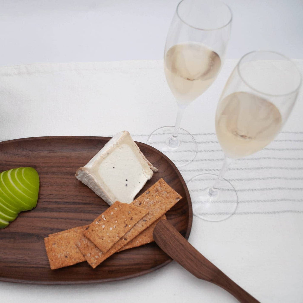 6’’ Walnut Wood Rounded Spreader - Handmade Serving Utensil JBrody & Co. USA Modern Nomad Home decor store Denver CO Colorado