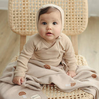Cotton Swaddle Baby Blanket (Mushroom)
