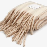 The Wool Stripe Throw - Pale Taupe Stripe - FW25 Arctic Fox & Co. - North America Modern Nomad Home decor store Denver CO Colorado