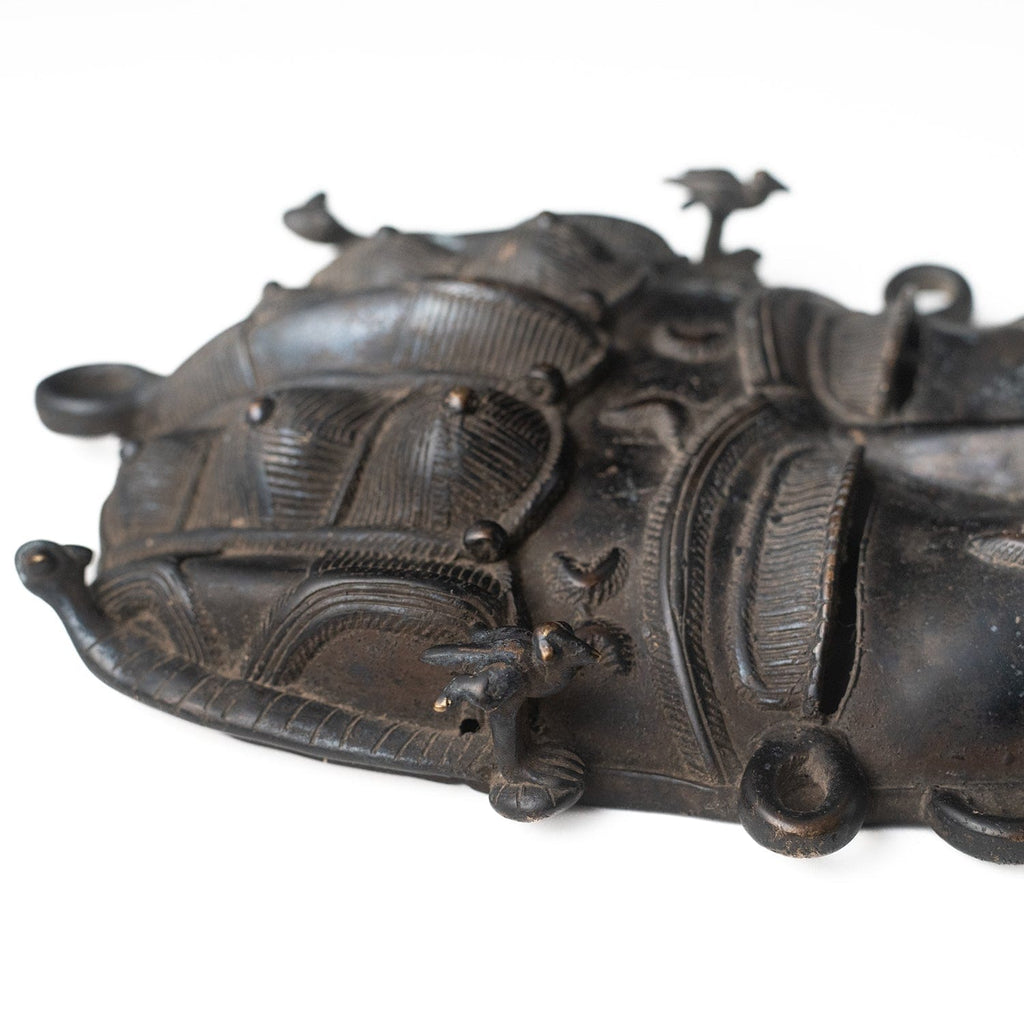 African Benin Bronze Tribal Mask Modern Nomad Home Modern Nomad Home decor store Denver CO Colorado