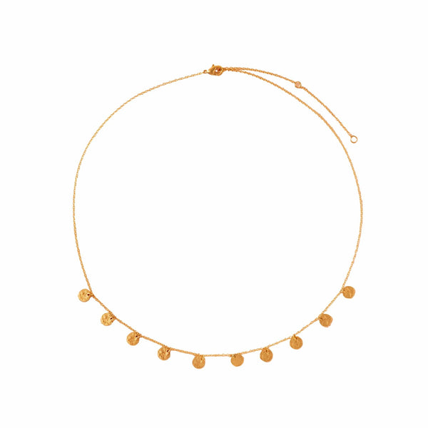 Gold necklace with small round pendants agapee jewelry modern nomad home decor store denver colorado CO