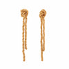 Gold rope-style earrings