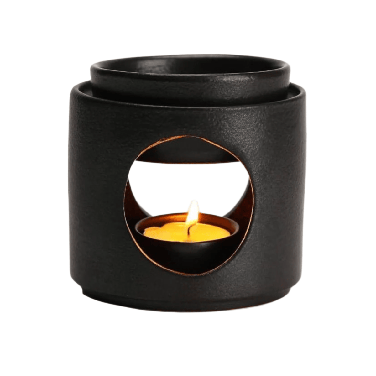 Black Ceramic Oil Burner Diffuser Modern Nomad Home Modern Nomad Home decor store Denver CO Colorado