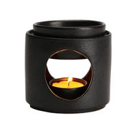 Black Ceramic Oil Burner Diffuser Modern Nomad Home Modern Nomad Home decor store Denver CO Colorado