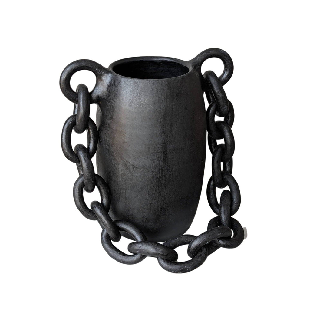 Black Chain Vase Terroso studios Modern Nomad Home decor store Denver CO Colorado