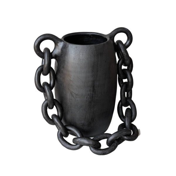 Black Chain Vase Terroso studios Modern Nomad Home decor store Denver CO Colorado