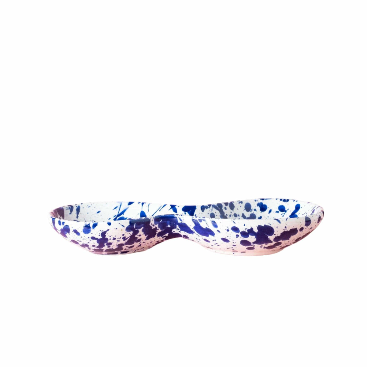 Blue Speckled Ceramic Appetizer Dish Alfar Tierra Cocida Modern Nomad Home decor store Denver CO Colorado