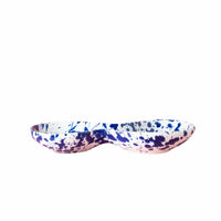 Blue Speckled Ceramic Appetizer Dish Alfar Tierra Cocida Modern Nomad Home decor store Denver CO Colorado