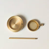 Brass Resin & Incense Burner product photo broken down 