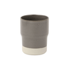 Gray ceramic cup with a white base modern nomad home decor denver colorado co