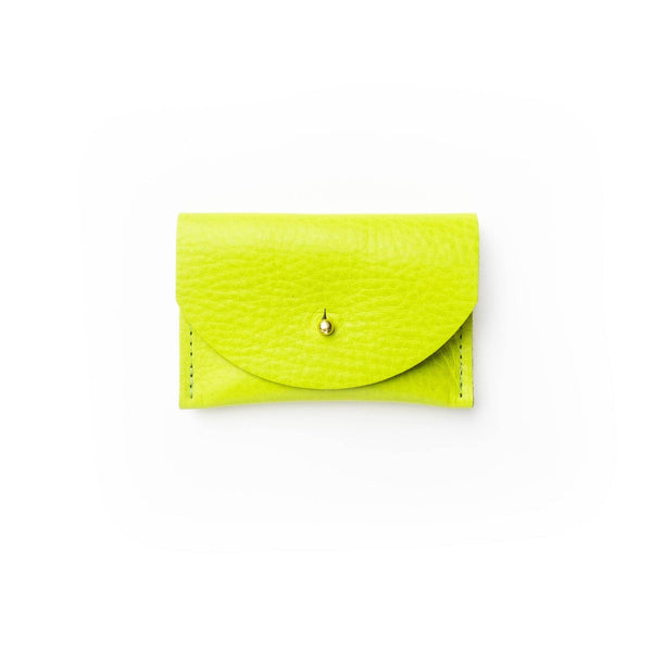 Cardholder (Chartreuse Leather) Primecut Modern Nomad Home decor store Denver CO Colorado